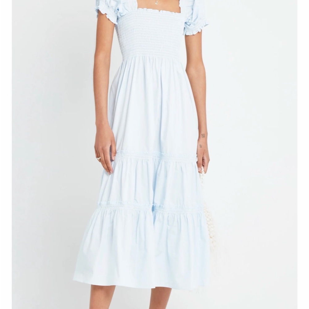 O.P.T. Light Blue Smocked Dress